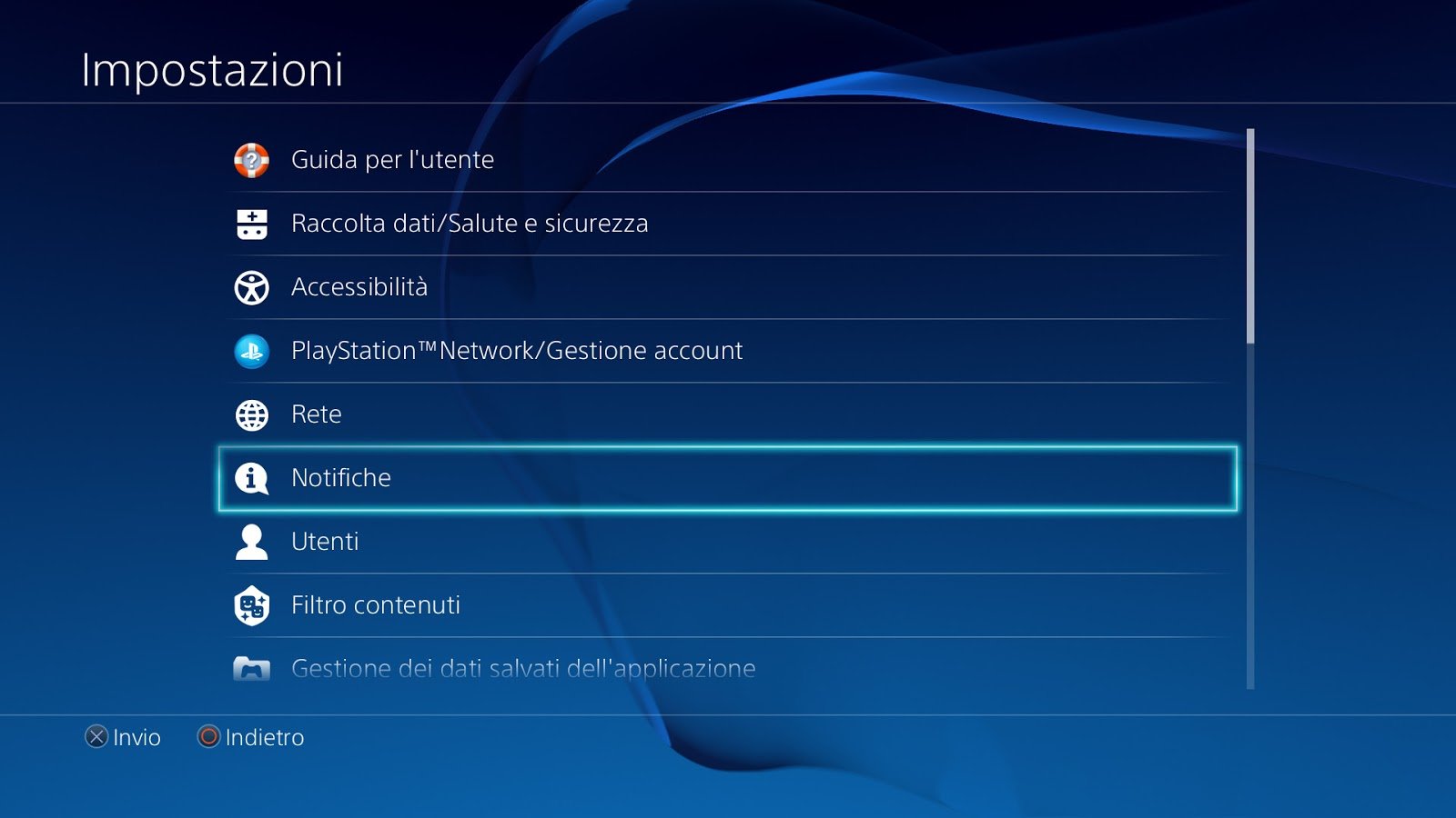 Come disattivare le notifiche su playstation 4